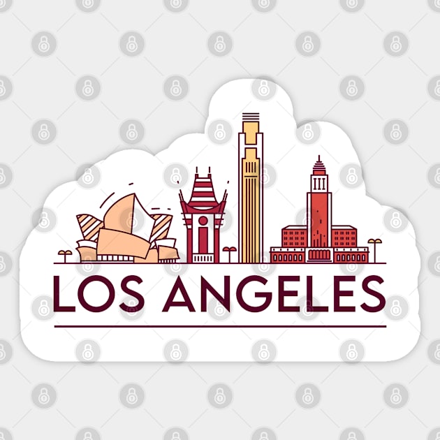 Los Angeles cityscape Sticker by SerenityByAlex